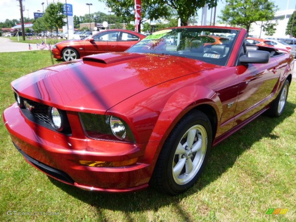 2008 Mustang GT Premium Convertible - Dark Candy Apple Red / Dark Charcoal photo #6