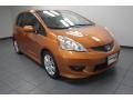 2010 Orange Revolution Metallic Honda Fit Sport  photo #1