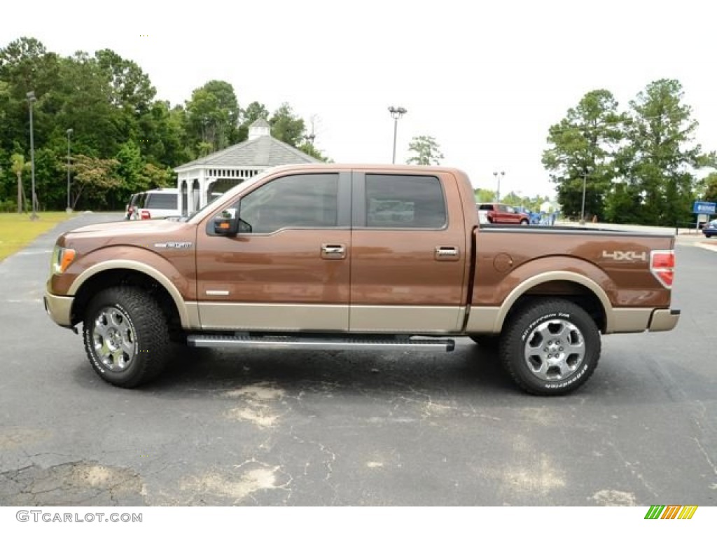 2011 F150 Lariat SuperCrew 4x4 - Golden Bronze Metallic / Pale Adobe photo #8