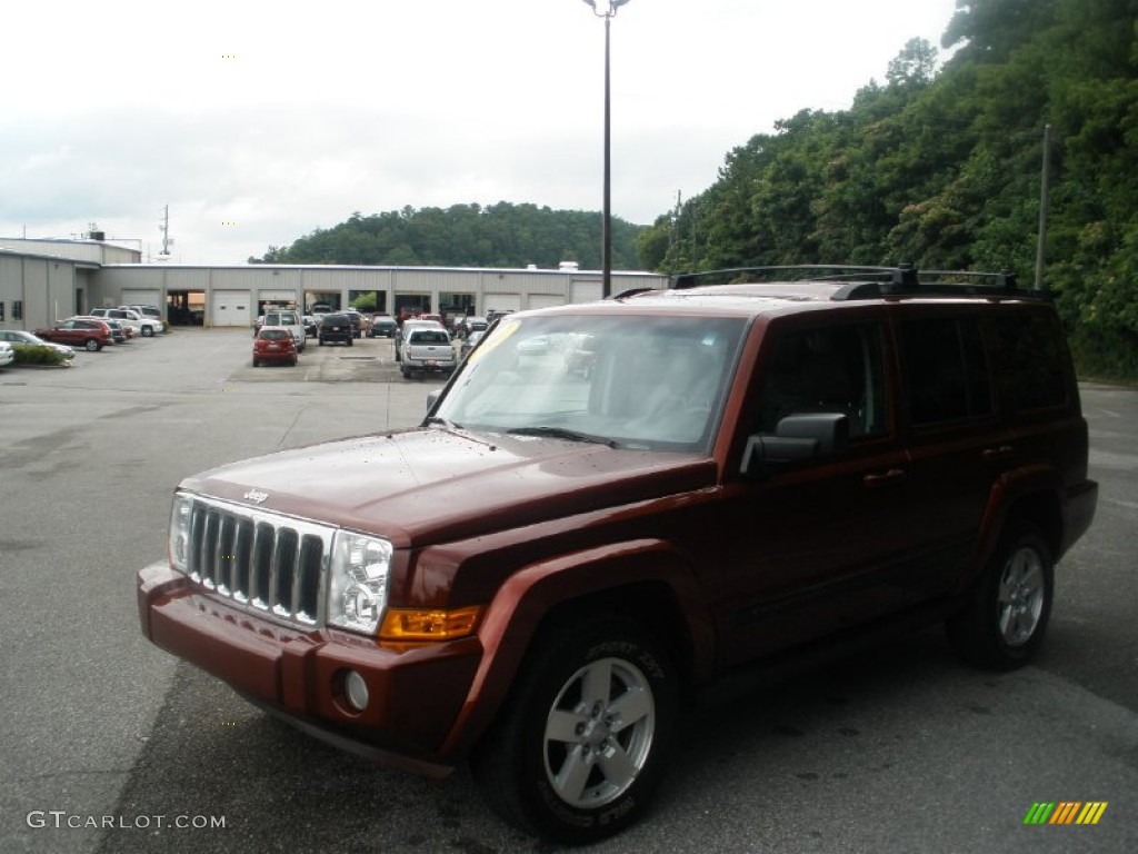 2008 Commander Sport - Red Rock Crystal Pearl / Dark Khaki/Light Graystone photo #13