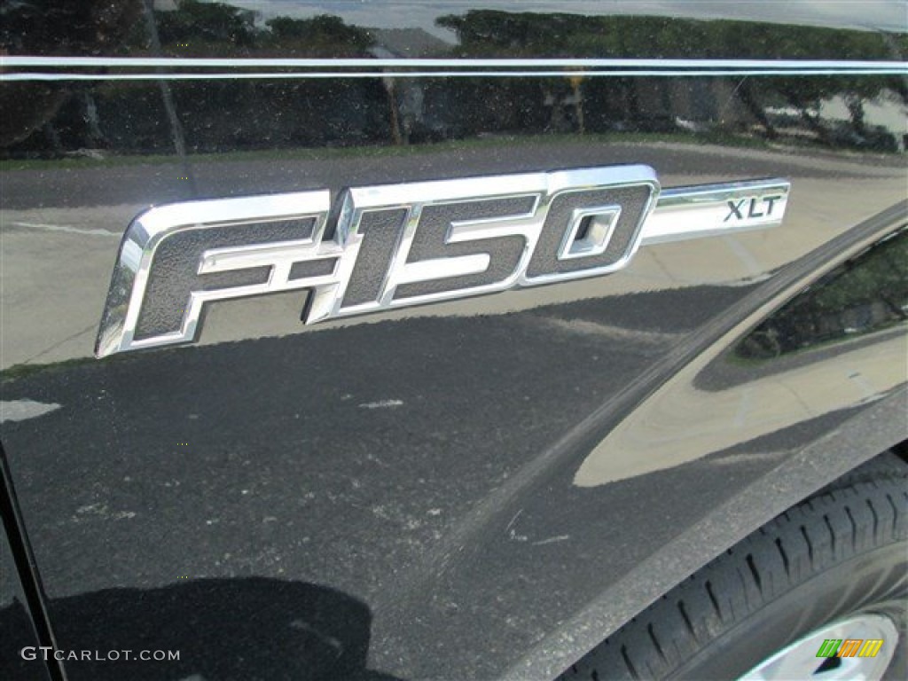 2009 F150 XLT SuperCab - Black / Stone/Medium Stone photo #2