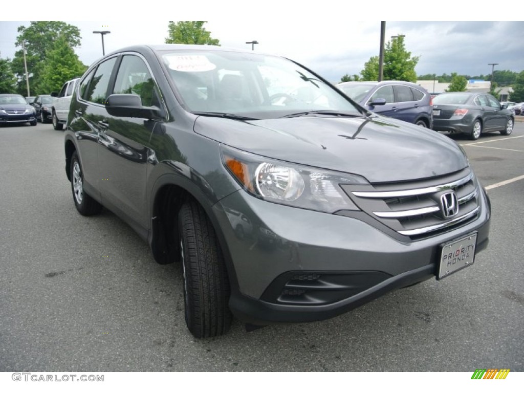 2012 CR-V LX 4WD - Polished Metal Metallic / Gray photo #2