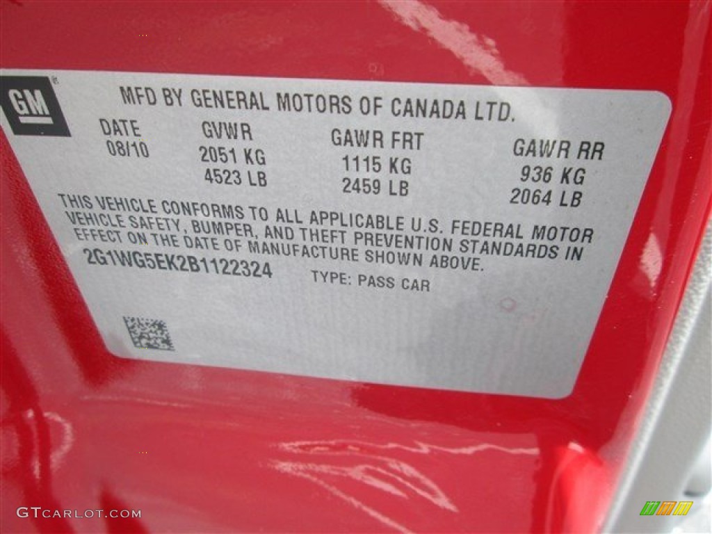 2011 Impala LT - Victory Red / Gray photo #21