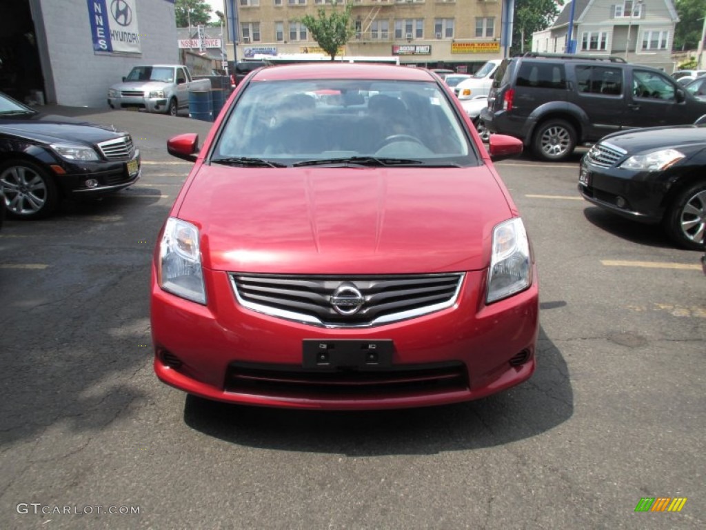 2010 Sentra 2.0 S - Red Brick Metallic / Charcoal photo #1