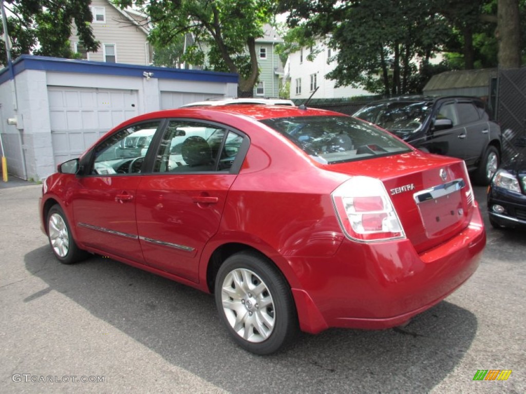 2010 Sentra 2.0 S - Red Brick Metallic / Charcoal photo #5