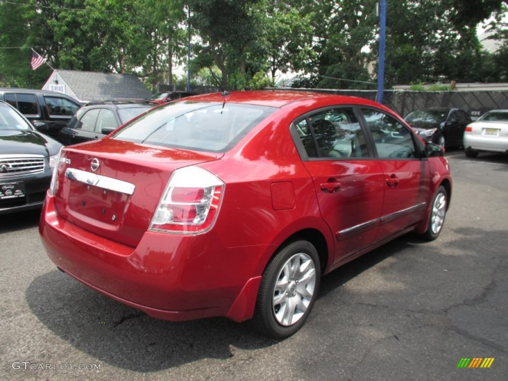 2010 Sentra 2.0 S - Red Brick Metallic / Charcoal photo #6