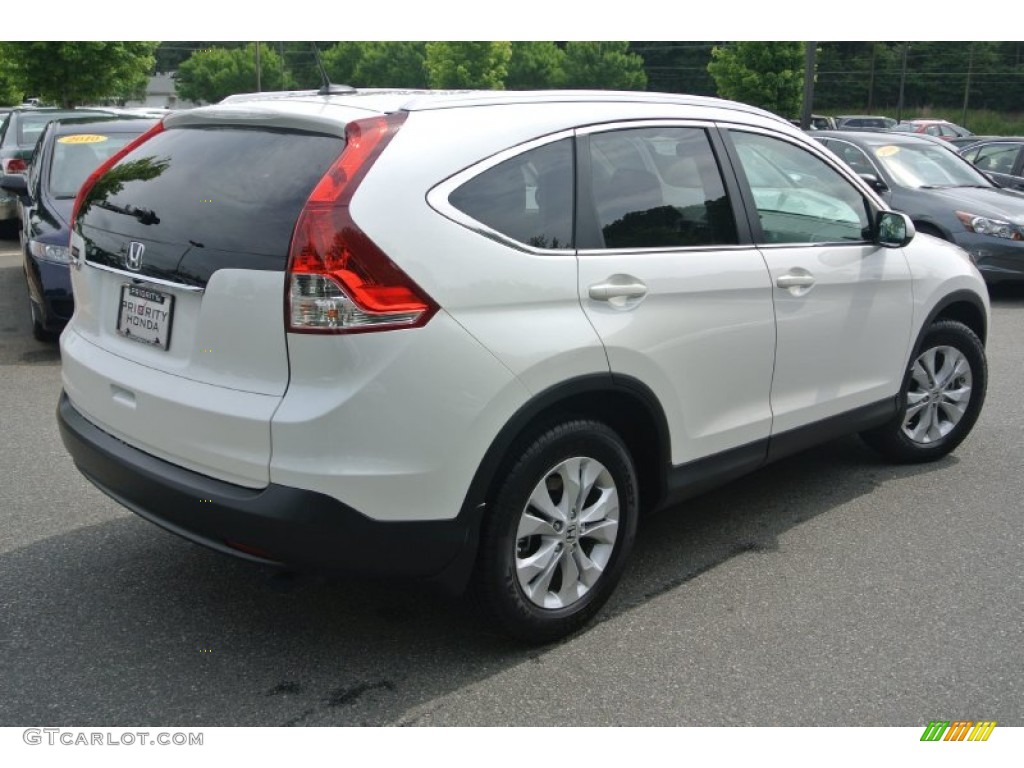 2012 CR-V EX-L - White Diamond Pearl / Beige photo #4