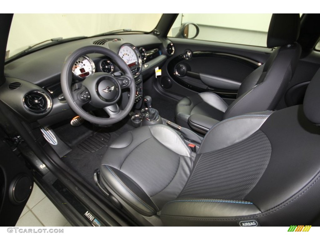 Bayswater Punch Rocklike Anthracite Leather Interior 2013 Mini Cooper S Hardtop Bayswater Package Photo #82422309