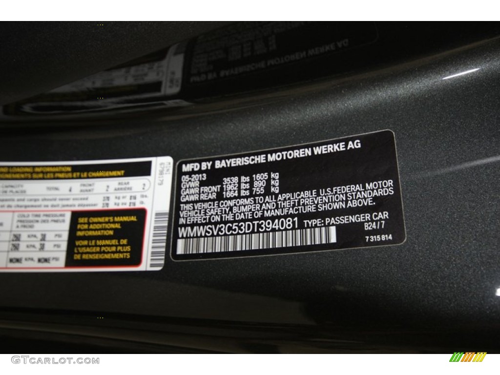2013 Cooper Color Code B24 for Eclipse Gray Metallic Photo #82422439