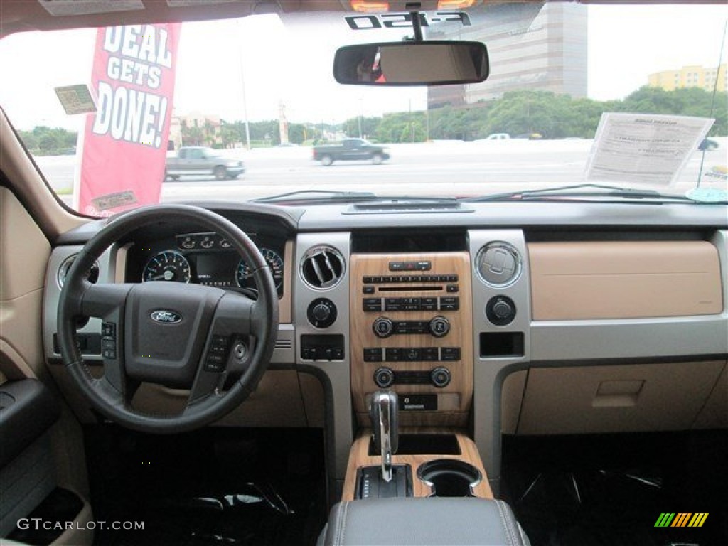 2011 F150 Lariat SuperCrew 4x4 - Red Candy Metallic / Pale Adobe photo #13