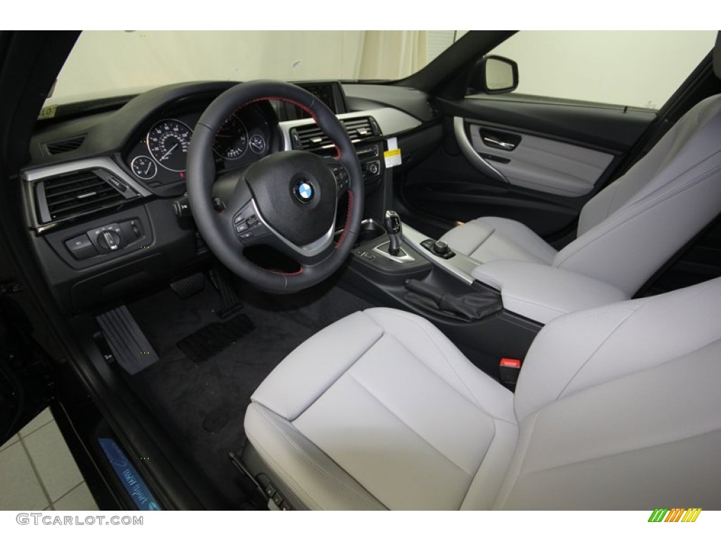 Everest Grey/Black Interior 2013 BMW 3 Series 328i Sedan Photo #82423766