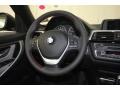 2013 BMW 3 Series Everest Grey/Black Interior Steering Wheel Photo