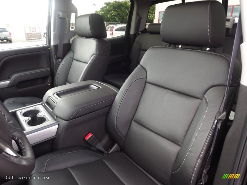 Jet Black Interior 2014 Chevrolet Silverado 1500 LTZ Z71 Crew Cab 4x4 Photo #82425729