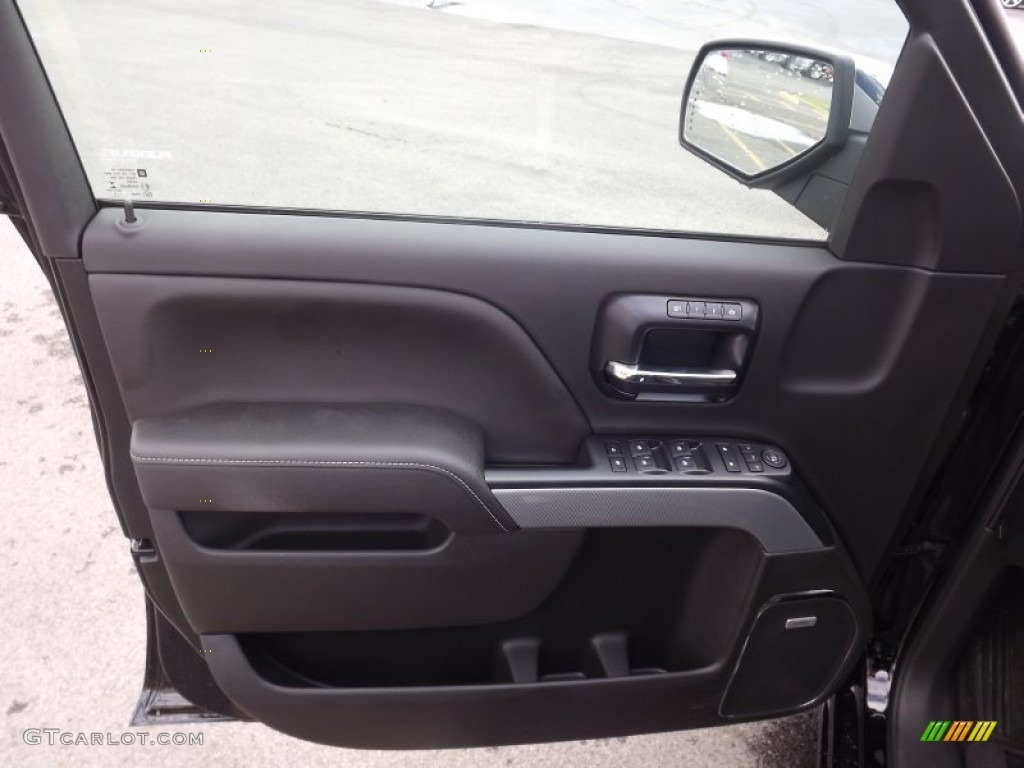 2014 Chevrolet Silverado 1500 LTZ Z71 Crew Cab 4x4 Jet Black Door Panel Photo #82425748