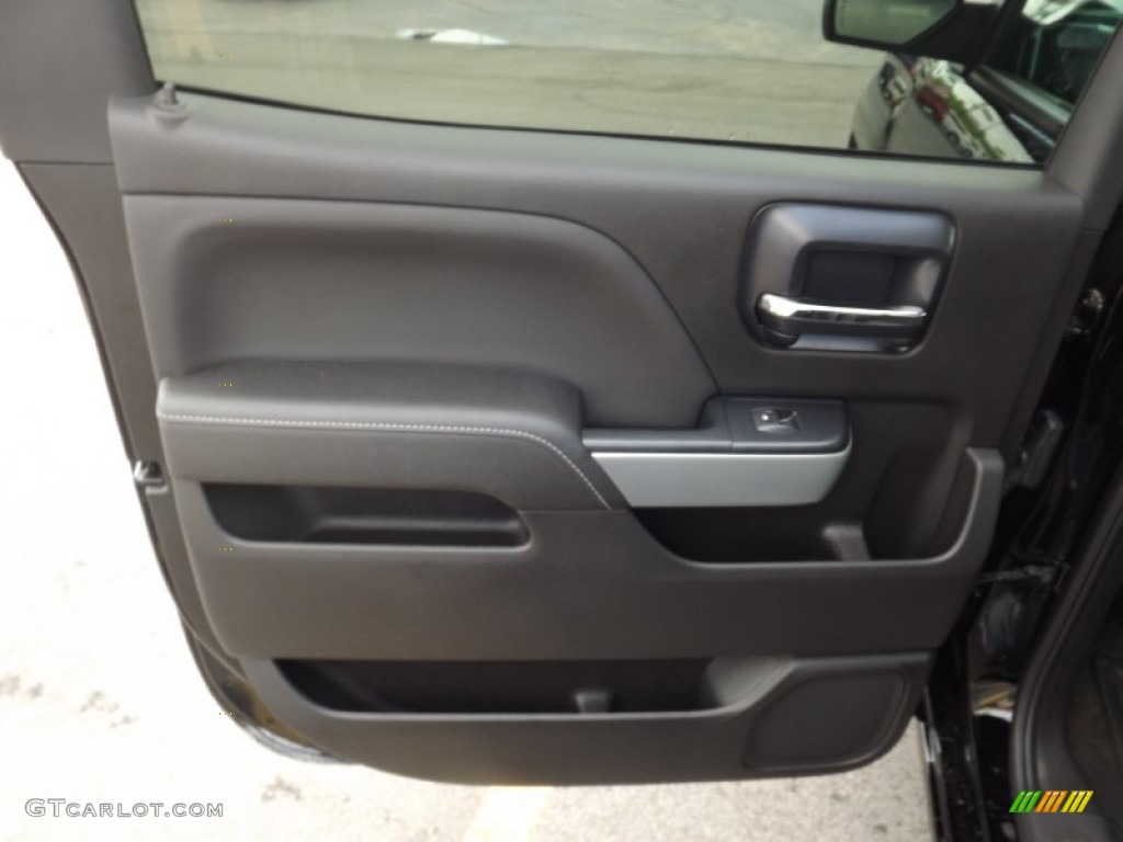 2014 Chevrolet Silverado 1500 LTZ Z71 Crew Cab 4x4 Jet Black Door Panel Photo #82425798