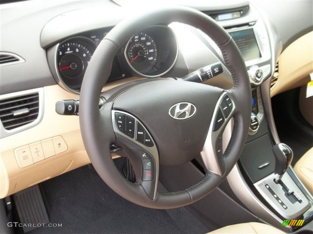 2013 Elantra Limited - Desert Bronze / Beige photo #7