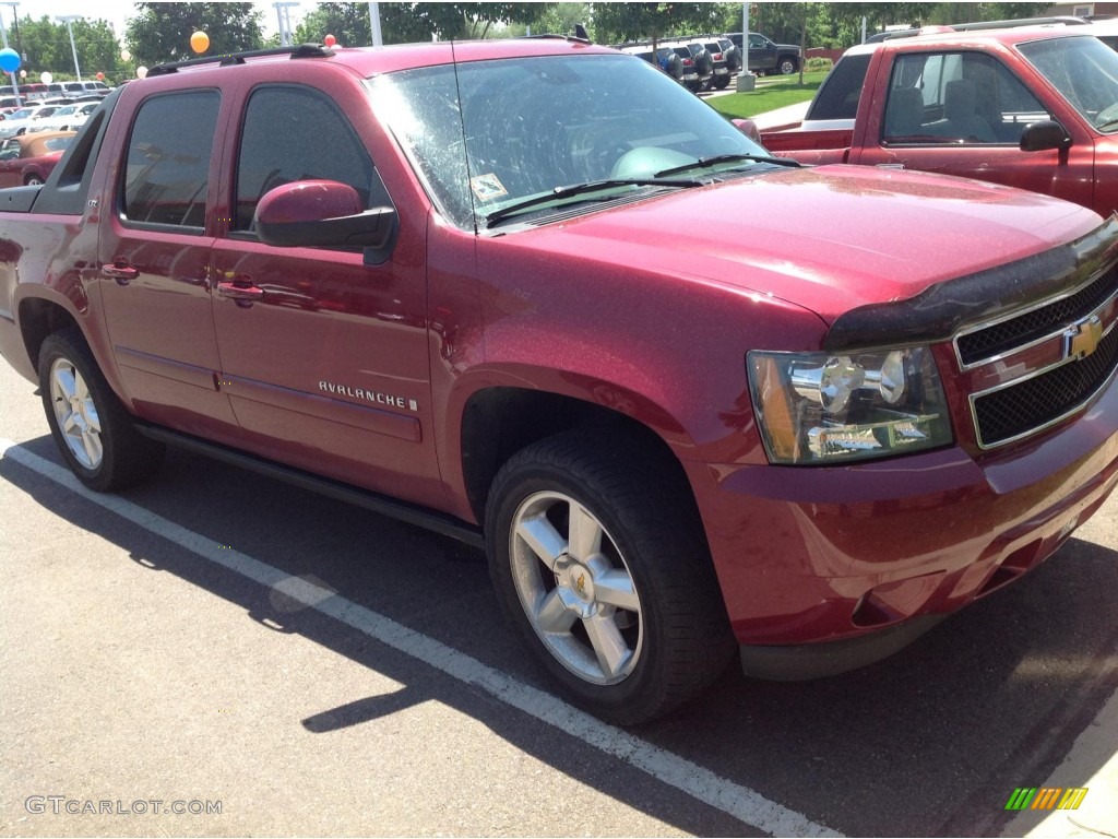 2007 Avalanche LTZ 4WD - Sport Red Metallic / Dark Cashmere/Light Cashmere photo #2