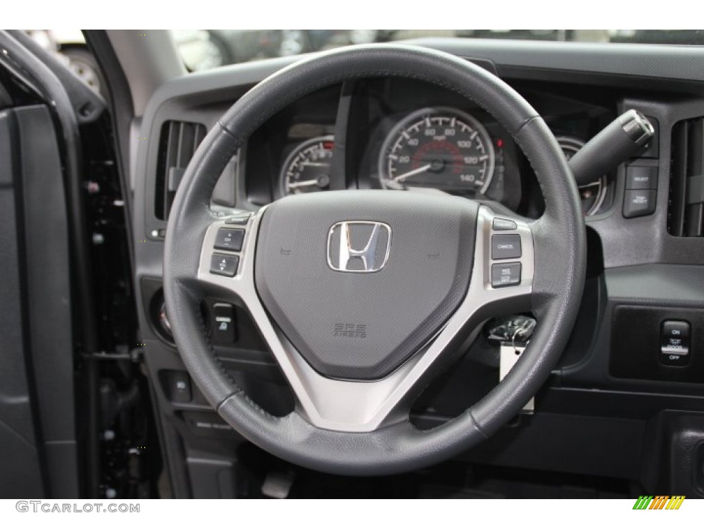 2013 Honda Ridgeline Sport Black Steering Wheel Photo #82430402