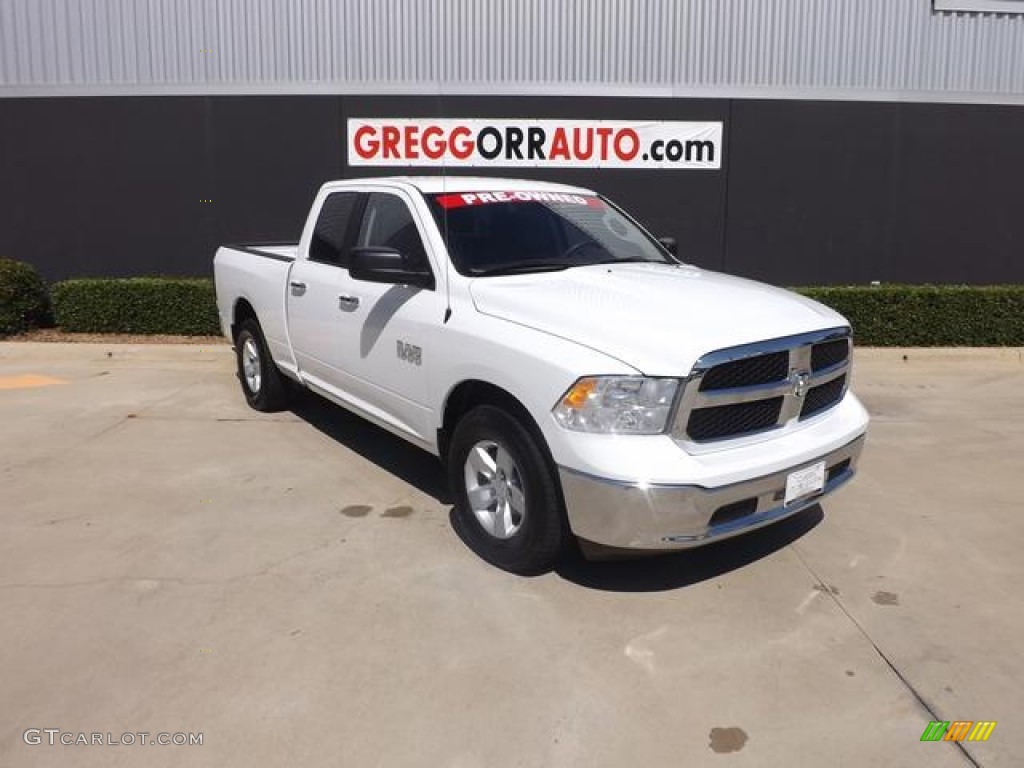 2013 1500 SLT Quad Cab - Bright White / Canyon Brown/Light Frost Beige photo #1