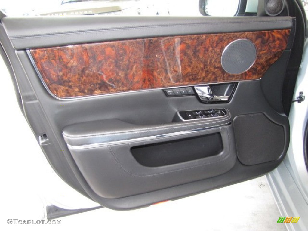 2011 Jaguar XJ XJL Jet Black/Ivory Door Panel Photo #82431363
