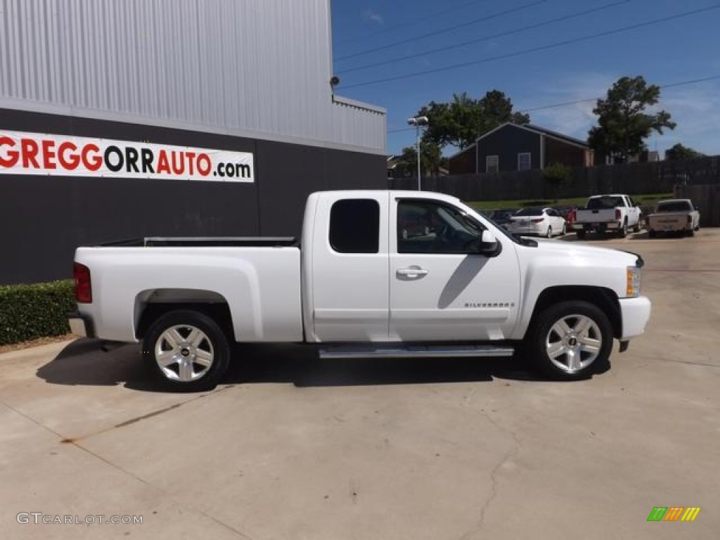 2008 Silverado 1500 LTZ Extended Cab - Summit White / Light Cashmere/Ebony Accents photo #5