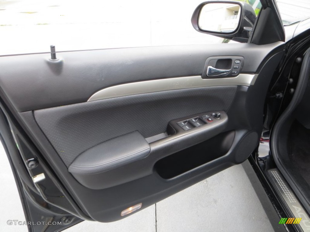 2007 Acura TSX Sedan Ebony Door Panel Photo #82434060
