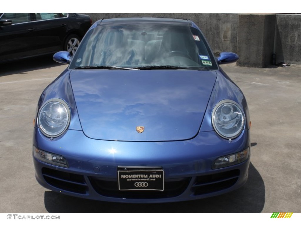 2008 911 Targa 4 - Cobalt Blue Metallic / Black/Stone Grey photo #2