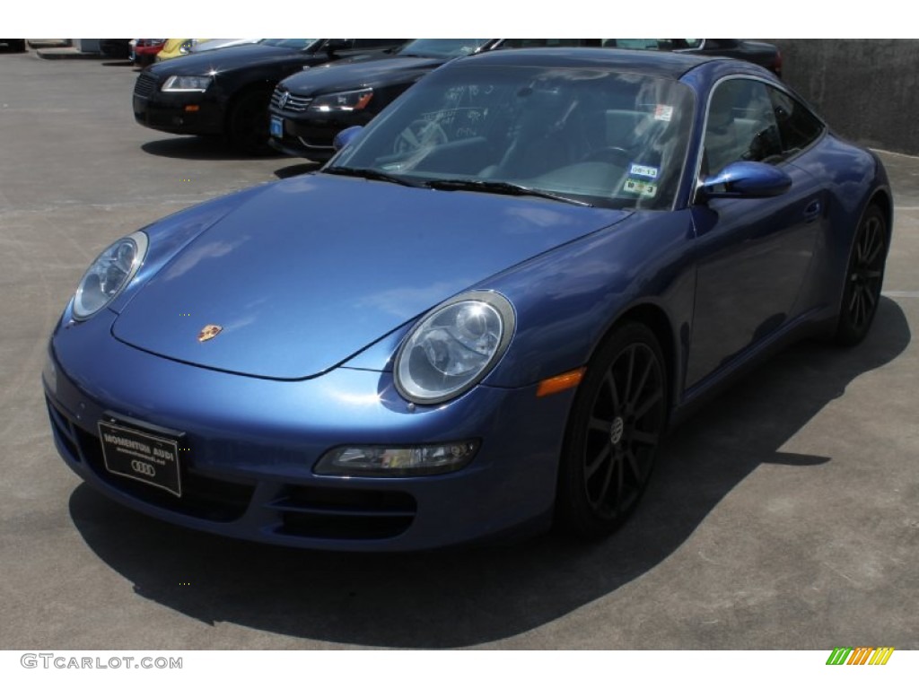 2008 911 Targa 4 - Cobalt Blue Metallic / Black/Stone Grey photo #3