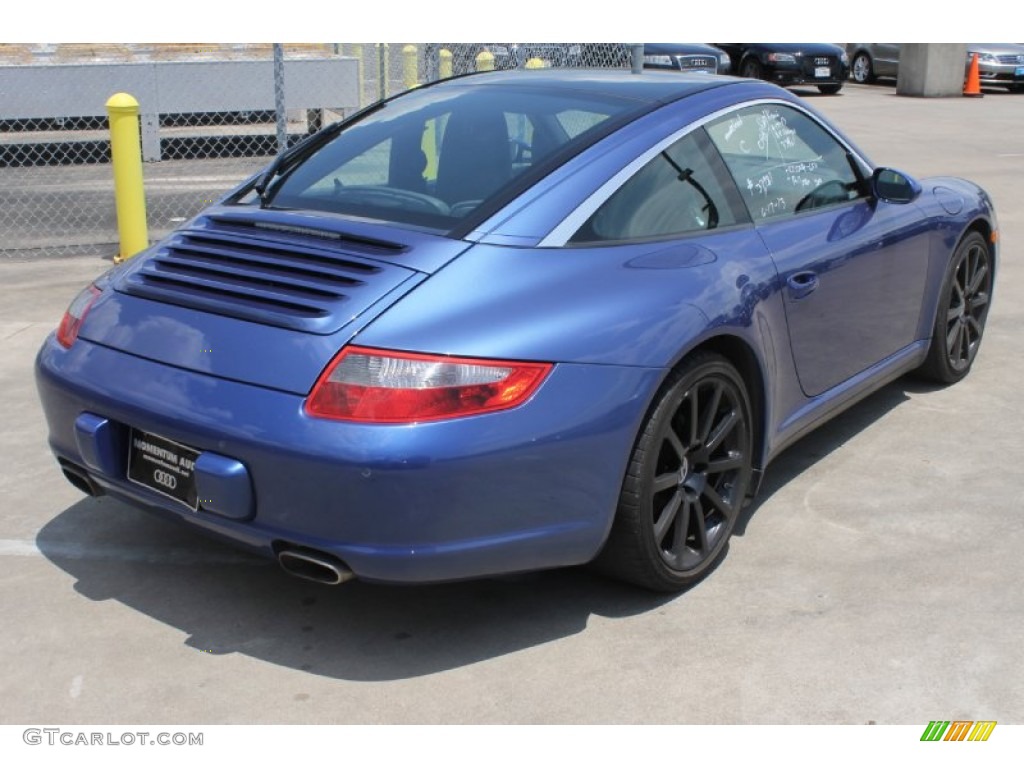 2008 911 Targa 4 - Cobalt Blue Metallic / Black/Stone Grey photo #7