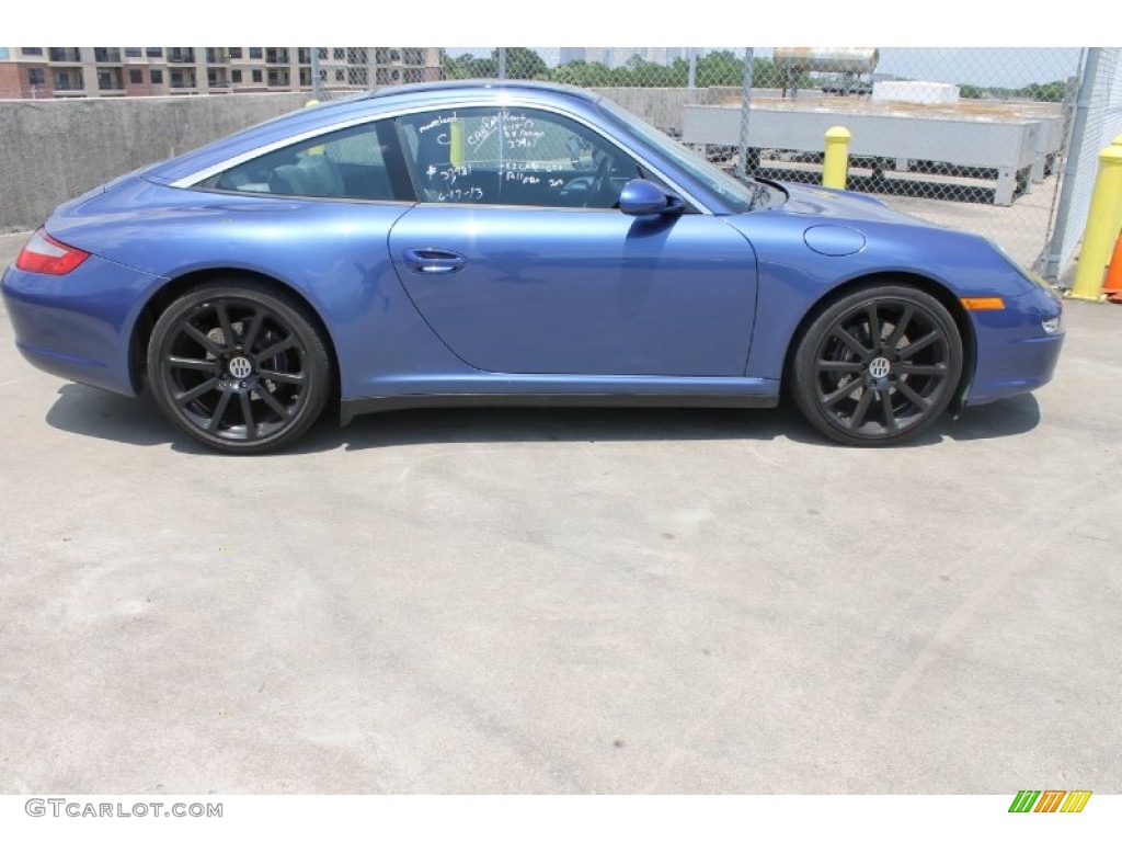 2008 911 Targa 4 - Cobalt Blue Metallic / Black/Stone Grey photo #9