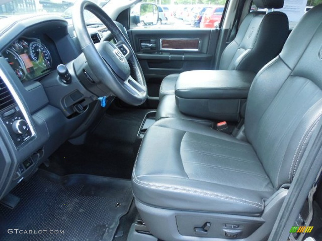 2010 Ram 3500 Laramie Crew Cab Dually - Brilliant Black Crystal Pearl / Dark Slate/Medium Graystone photo #4