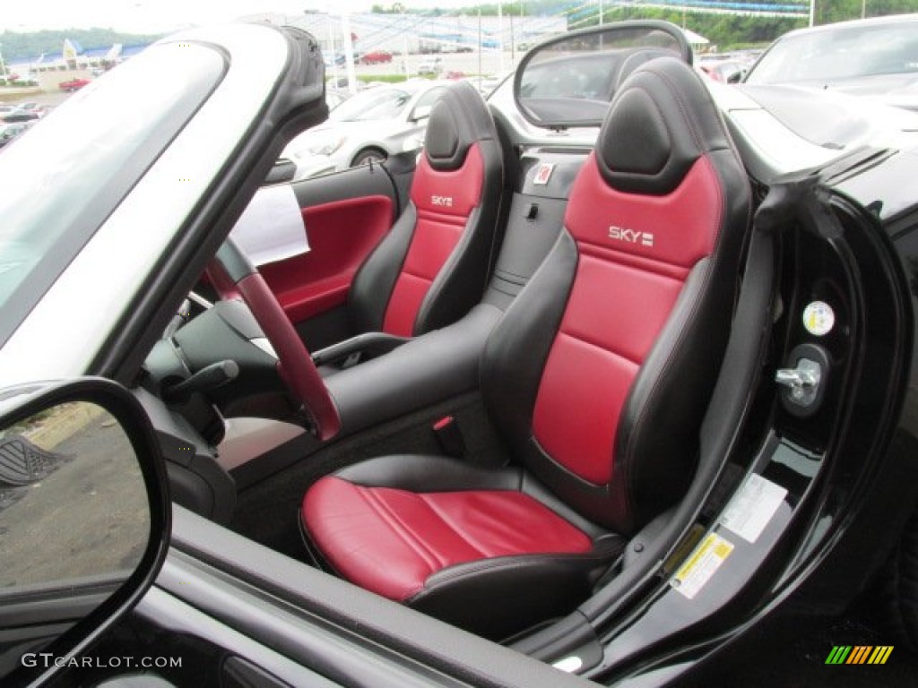 Red Interior 2008 Saturn Sky Red Line Roadster Photo #82437471