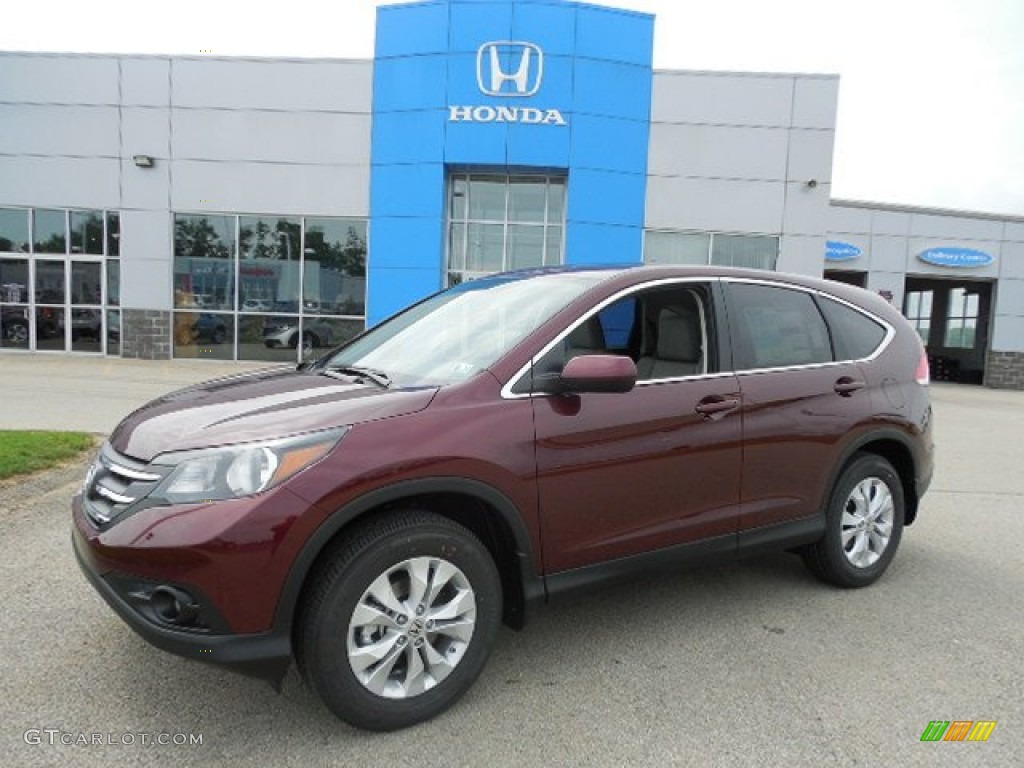2013 CR-V EX AWD - Basque Red Pearl II / Gray photo #1