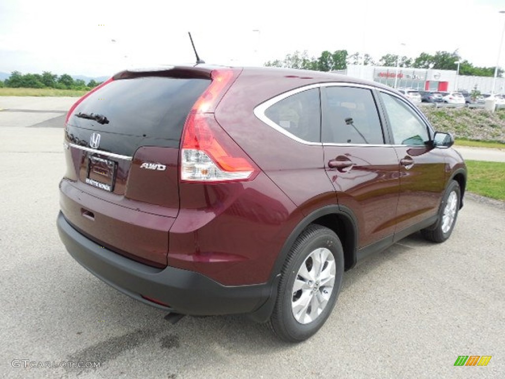 2013 CR-V EX AWD - Basque Red Pearl II / Gray photo #18