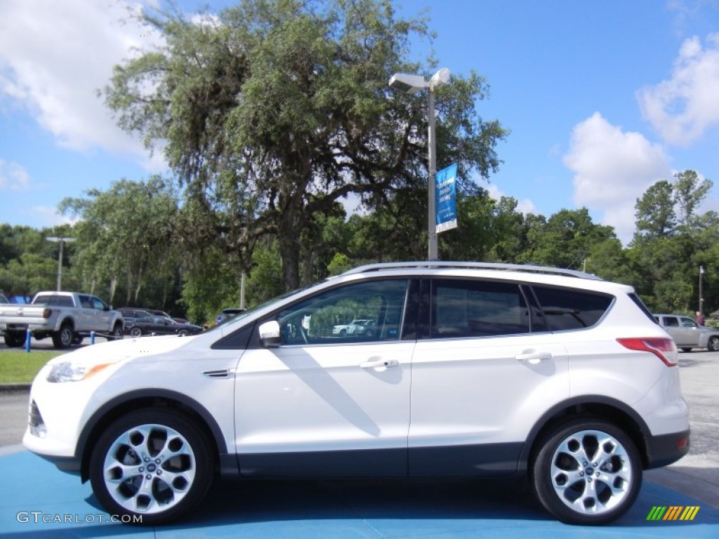 White Platinum Metallic Tri-Coat 2013 Ford Escape Titanium 2.0L EcoBoost Exterior Photo #82441827