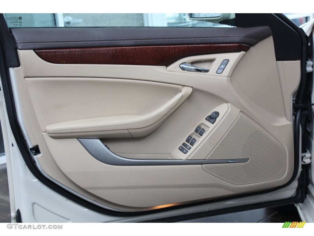 2011 Cadillac CTS 3.0 Sedan Cashmere/Cocoa Door Panel Photo #82442511