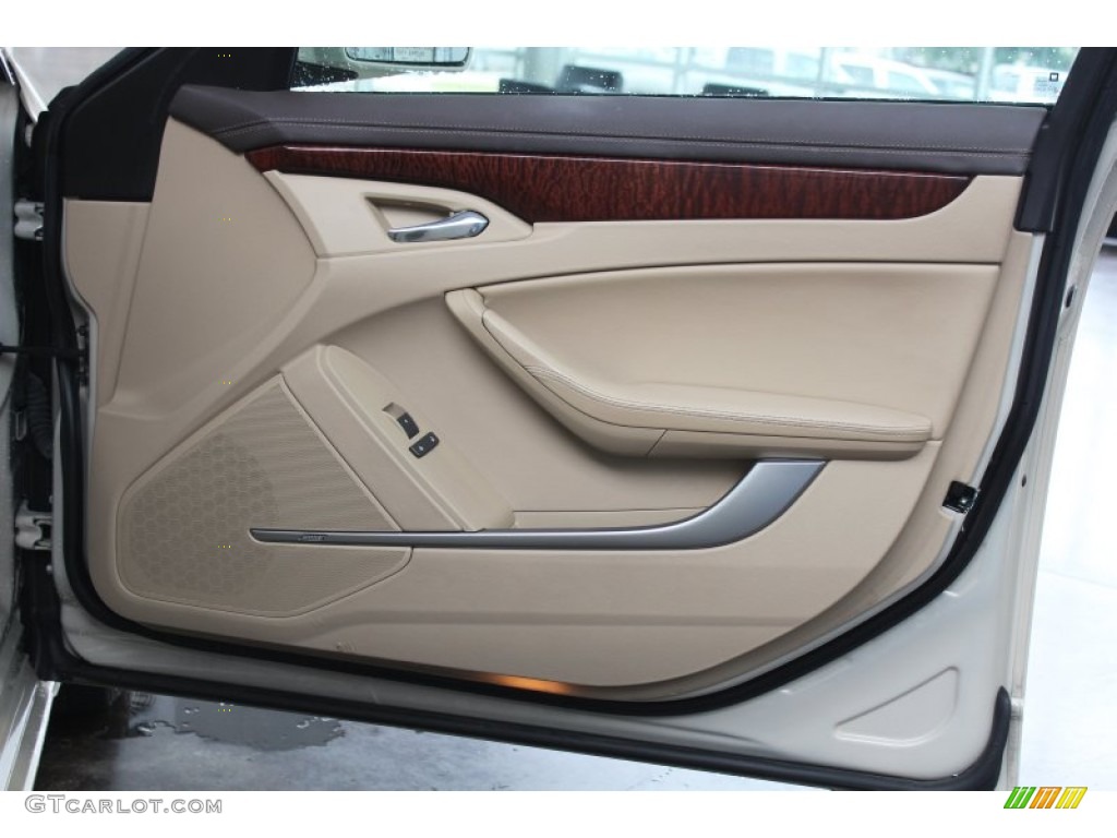 2011 Cadillac CTS 3.0 Sedan Cashmere/Cocoa Door Panel Photo #82442529