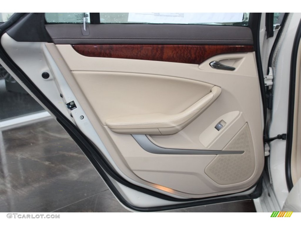 2011 Cadillac CTS 3.0 Sedan Cashmere/Cocoa Door Panel Photo #82442547