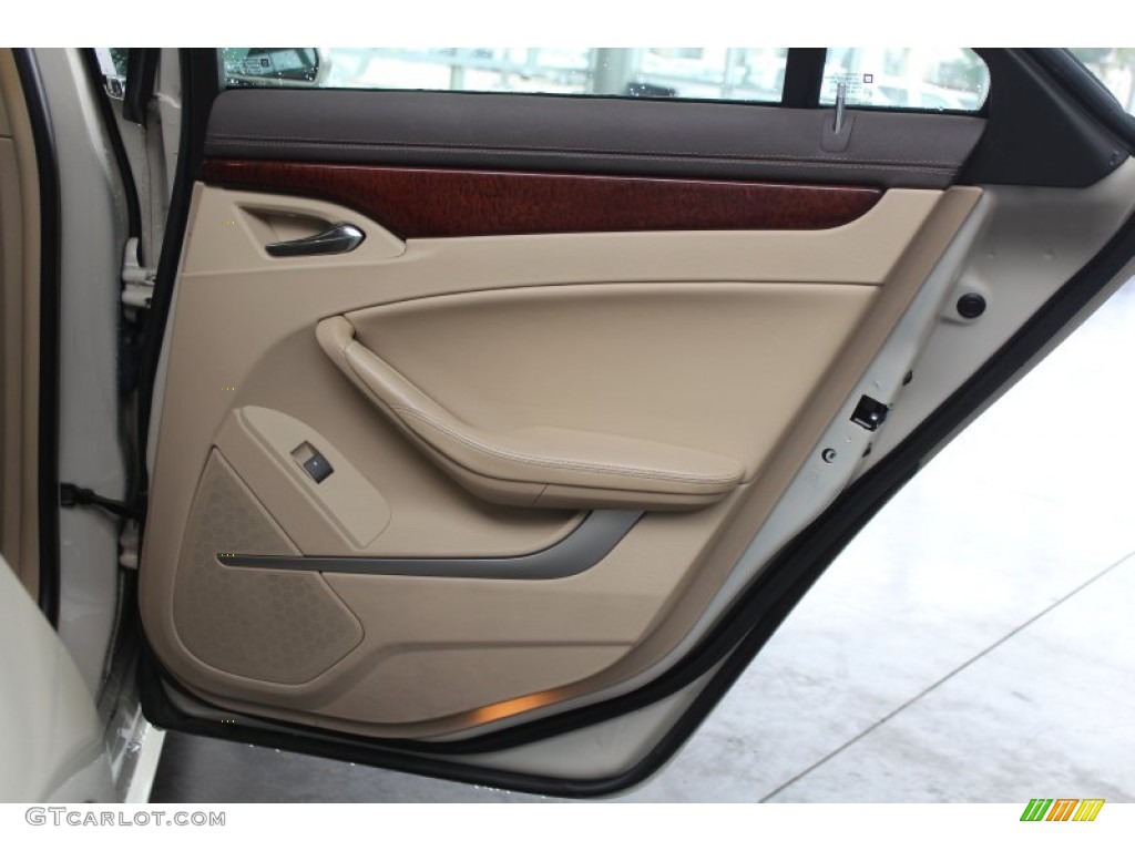2011 Cadillac CTS 3.0 Sedan Cashmere/Cocoa Door Panel Photo #82442565