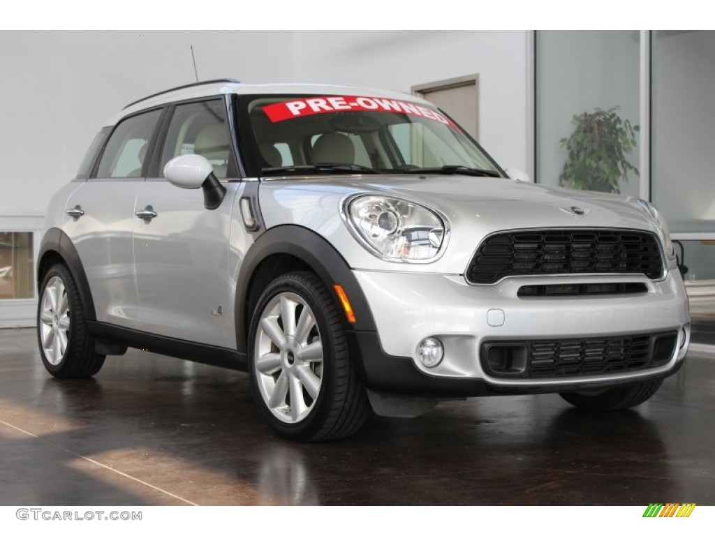 Crystal Silver Metallic 2012 Mini Cooper S Countryman All4 AWD Exterior Photo #82443131
