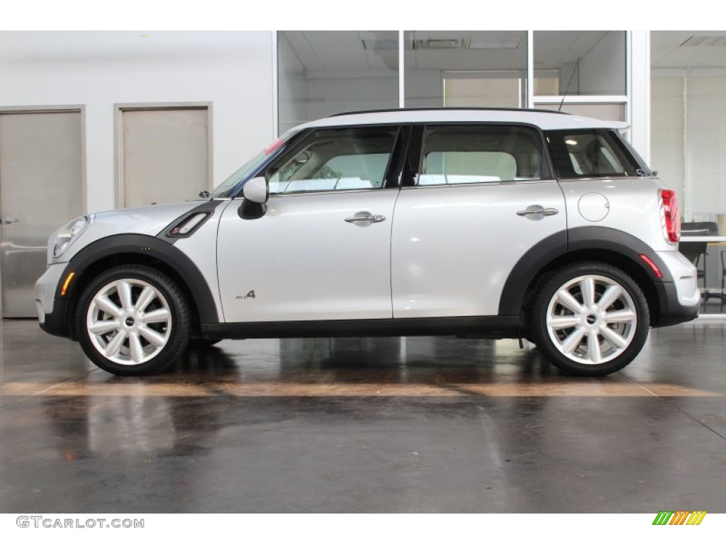 Crystal Silver Metallic 2012 Mini Cooper S Countryman All4 AWD Exterior Photo #82443165