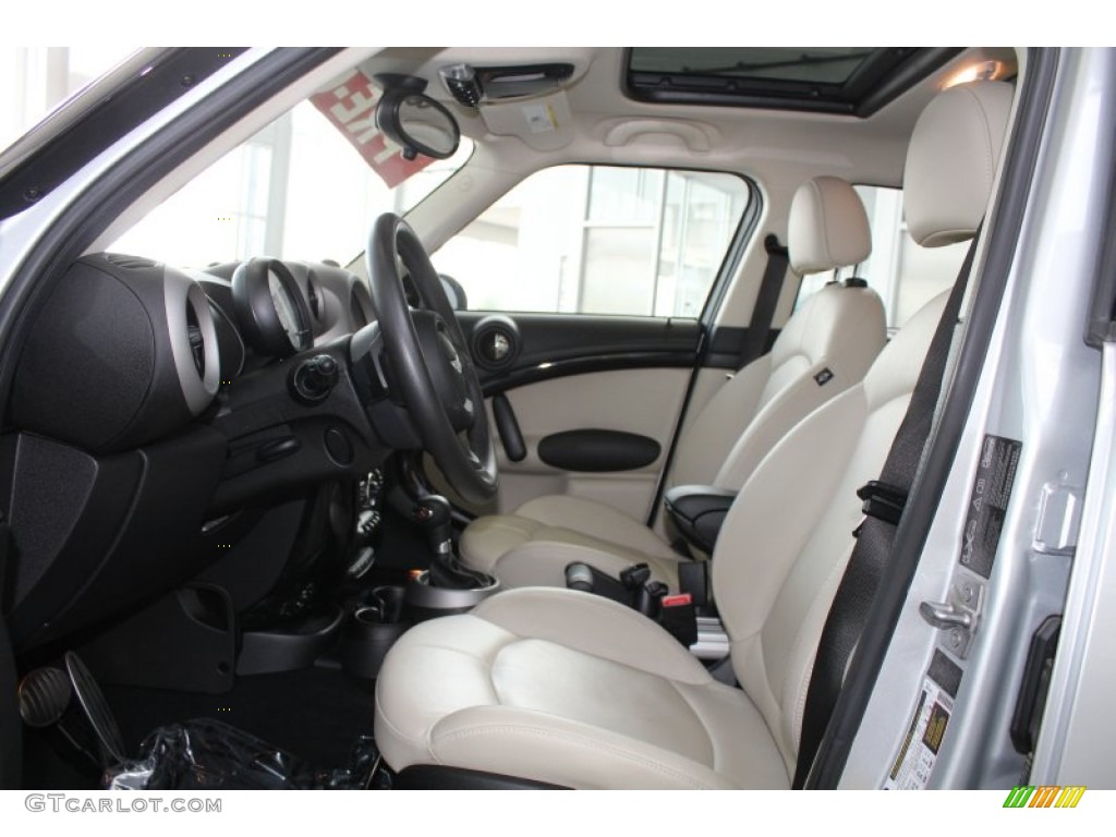 Gravity Polar Beige Leather Interior 2012 Mini Cooper S Countryman All4 AWD Photo #82443303