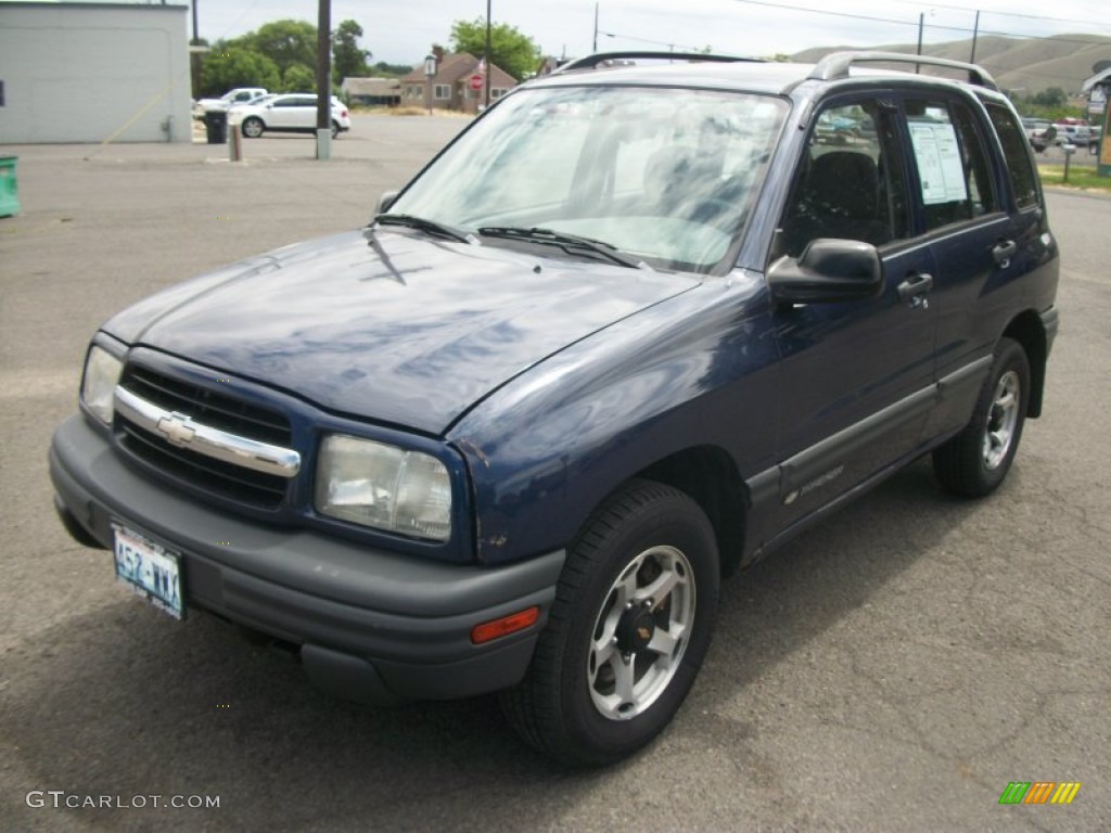 2000 Tracker 4WD Hard Top - Dark Blue Metallic / Medium Gray photo #5