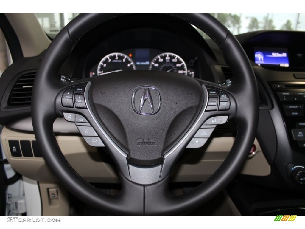 2014 Acura RDX Standard RDX Model Parchment Steering Wheel Photo #82444530