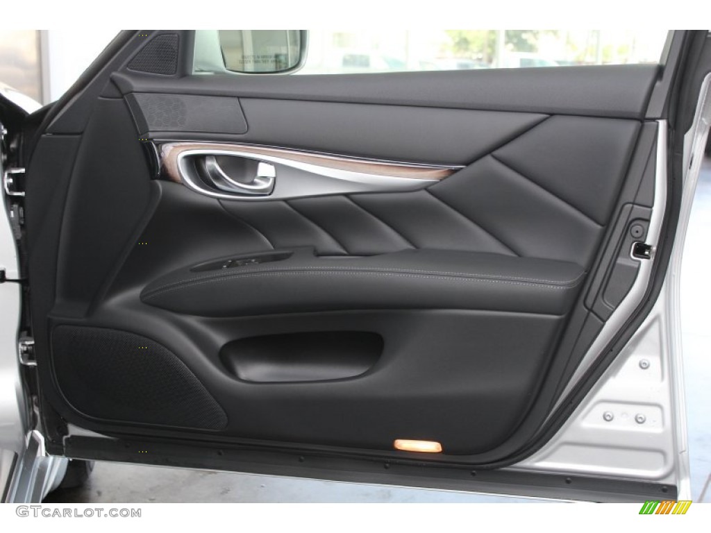 2013 Infiniti M 37 Sedan Graphite Door Panel Photo #82445152