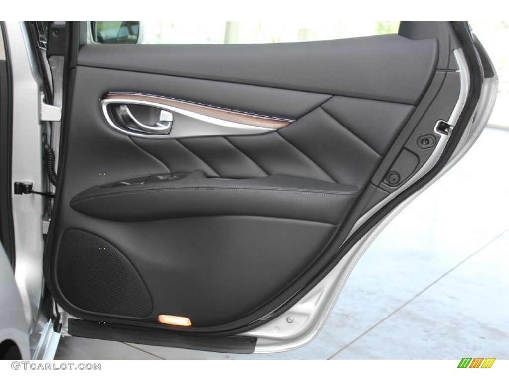 2013 Infiniti M 37 Sedan Graphite Door Panel Photo #82445175