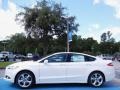 2013 White Platinum Metallic Tri-coat Ford Fusion SE  photo #2