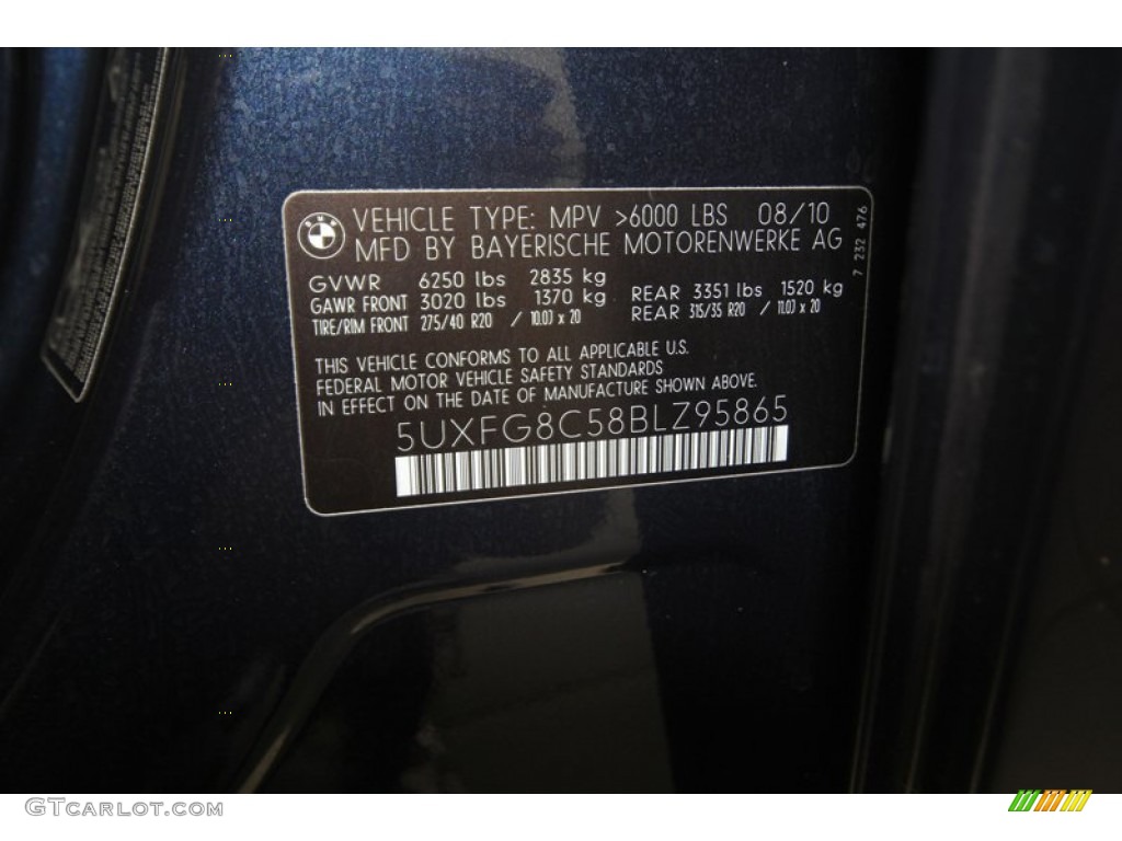2011 X6 xDrive50i - Monaco Blue Metallic / Oyster photo #9