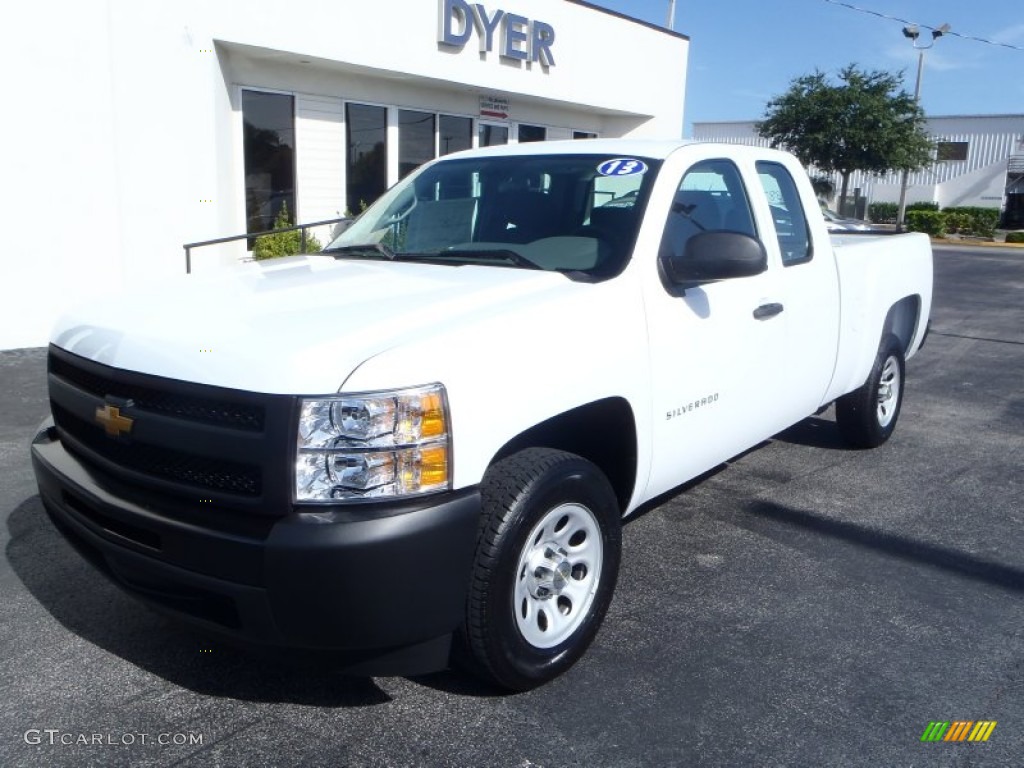 2013 Silverado 1500 Work Truck Extended Cab - Summit White / Dark Titanium photo #1