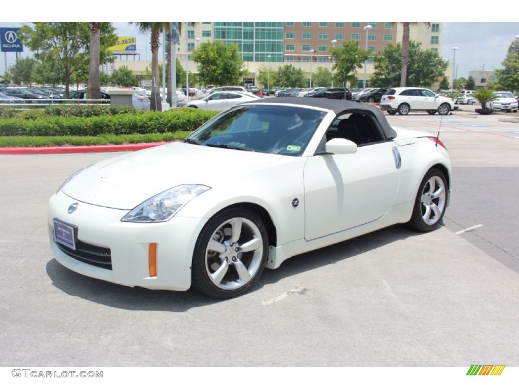 2007 350Z Touring Roadster - Pikes Peak White Pearl / Charcoal photo #2